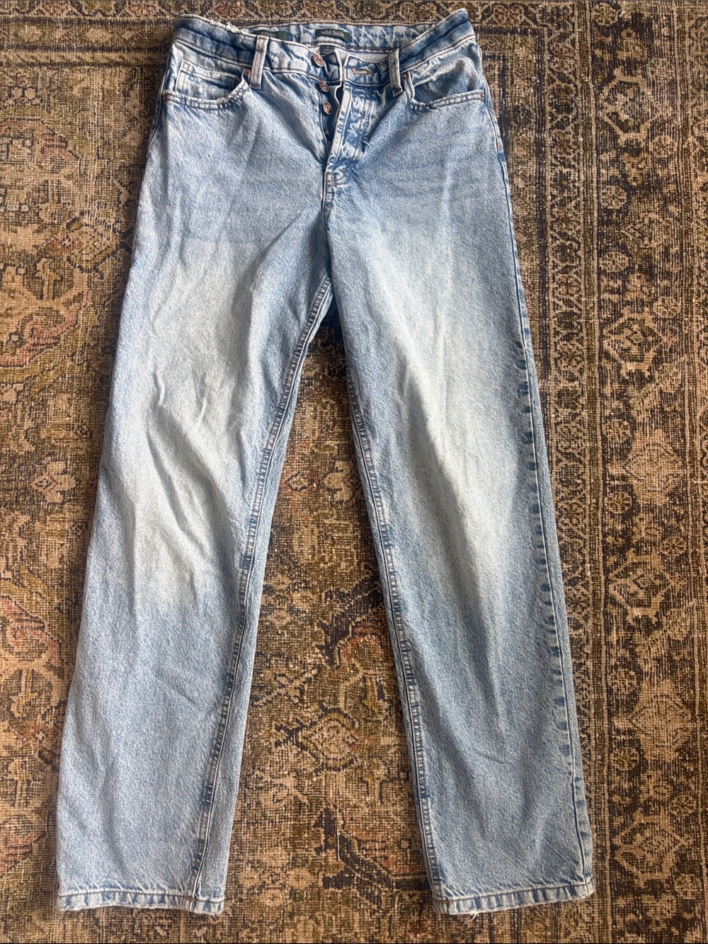 wild fable Light Blue High-Rise Straight Jeans